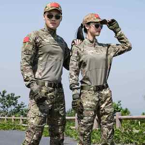 Abito tattico resistente da istruttore estivo traspirante con maniche corte mimetiche mimetiche - Product Image 4