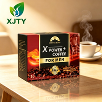 Café énergétique pour hommes à la maca et au ginseng, marque privée OEM, café instantané aux herbes naturelles pour hommes, procure énergie et endurance quotidiennes