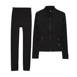 Nouveautés en gros les plus vendues : Collants de <span class=keywords><strong>yoga</strong></span> et de Pilates pour femmes, sans coutures, côtelés, de haute qualité et tendance - Ensemble 2 pièces - Product Image 4