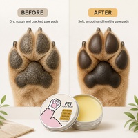 Baume pour pattes de chien 100% biologique, naturel, sûr pour la langue, hydratant, apaisant pour les pattes sèches/gercées, protection hivernale, huile de coco, beurre de karité, 2 oz