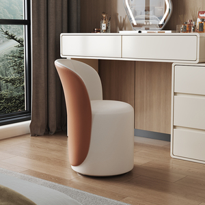 Silla de <span class=keywords><strong>Comedor</strong></span> Giratoria Moderna y Contemporánea, Tapizada <span class=keywords><strong>en</strong></span> Cuero Ecológico, Portátil, Impermeable, <span class=keywords><strong>para</strong></span> Cocina, Sala de Estar - Product Image 4