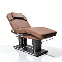 Table de massage électrique moderne de luxe pour salon de beauté, 4 moteurs, inclinable, incurvée, avec éclairage, pour soins cosmétiques et extensions de cils