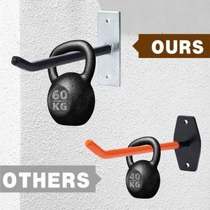 Sistema di stoccaggio pneumatici con ganci <span class=keywords><strong>da</strong></span> garage, 4 pezzi, ganci <span class=keywords><strong>da</strong></span> <span class=keywords><strong>parete</strong></span> con viti e tasselli in metallo - Supporto per pneumatici/cerchioni per auto, nero - Product Image 6
