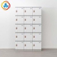 Armoire de rangement autoportante en plastique ABS avec serrure électronique et fermeture automatique, durable, écologique, assemblée, pour étudiants et piscines
