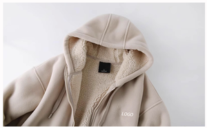 Giacca dei pesi massimi personalizzati in pile polare <span class=keywords><strong>elegante</strong></span> Double-face Top da uomo caldo morbido nuovo Design autunno inverno <span class=keywords><strong>felpa</strong></span> <span class=keywords><strong>con</strong></span> <span class=keywords><strong>cappuccio</strong></span> - Product Image 4