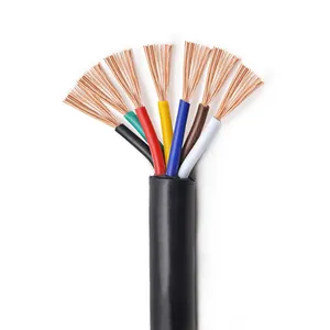 Precio de fábrica 7 Core 1,5mm Núcleo de cobre Cable flexible aislado de PVC para sistema de alarma antirrobo Cable de control de equipo mecánico
