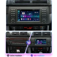 Autoradio Android 12 GPS Navigateur BMW Série 5 E39 X5 E53 M5 1996-2003 Écran tactile 2DIN Stéréo Navigation Garantie 1 an