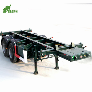 Semirremolque de Plataforma para Contenedores de 20 y <span class=keywords><strong>40</strong></span> <span class=keywords><strong>Pies</strong></span>, 2 Ejes, Chasis de 15m, <span class=keywords><strong>Precio</strong></span> Económico - Product Image 1