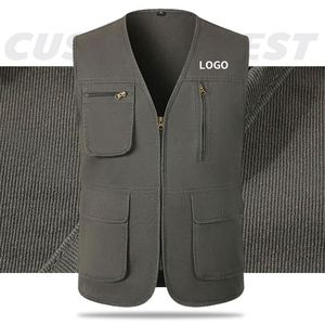 Chaleco de Trabajo Transpirable de Algodón con Múltiples Bolsillos y Pantalones para Fotografía, Publicidad y Promoción de Eventos, Fabricación OEM - Product Image 2