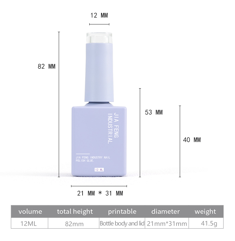 40 milliliter empty gel polish container
