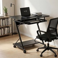 Bureau d'ordinateur moderne et minimaliste en gros avec étagère, cadre métallique, mini-bureau d'apprentissage, table d'ordinateur pour la maison