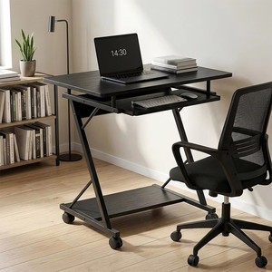 Wholesale Office Desk Modern Minimalist Style <strong>Computer</strong> Desk with Rack Metal Frame Mini Learning Desk <strong>Computer</strong> Table for Home - Product Image 2