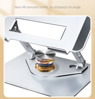 Tablette pliante à dissipation thermique planche dessinée à la main support d'ordinateur portable en alliage d'aluminium rotatif à 360 degrés