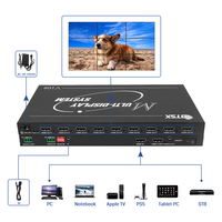 Écran publicitaire mural grand format 4K60Hz 1 entrée 9 sorties HDMI/DP Ultra HD, certifié FCC/CE, idéal pour les centres commerciaux