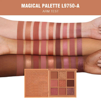 Palette de fards à paupières nude 9 couleurs, effet mat et scintillant, tons terreux, maquillage pour les yeux, cosmétiques imperméables, vente en gros, marque privée