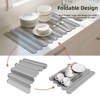Tapis de drainage en silicone pour assiettes, antidérapant, isolant thermique, pour comptoir de cuisine