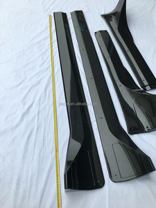 Le minigonne laterali dell'auto in fibra di carbonio proteggono i kit di protezione del paraurti per Tesla modello <span class=keywords><strong>Y</strong></span> 2021 + 4 pz/set decorazione Auto - Product Image 6