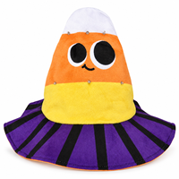 Chapeau en peluche personnalisé lumineux en forme de maïs sucré, costume de fête d'Halloween, chapeau fantaisie LED pour événements et cadeaux