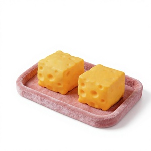 Bloc de fromage réaliste anti-stress, jouet de farce en TPR durable non comestible pour amis de 14 ans et plus, stock disponible - Product Image 2