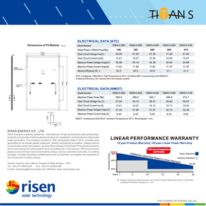Livello 1 marca 25 anni di garanzia moduli fotovoltaici aumentato pannello solare 390w-410w 120 celle PERC mono pannello fotovoltaico (RSM40-8-390M-410M) - Product Image 3
