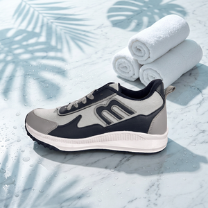 Chaussures de course en mesh respirant pour hommes, baskets à lacets, chaussures de marche décontractées à bout rond, chaussures de sport avec logo personnalisé, mesh respirant - Product Image 3