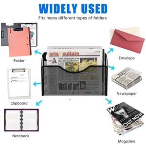 Lưới từ chủ tập tin văn phòng treo Tạp Chí giá không có khoan kim loại từ chủ tập tin - Product Image 6