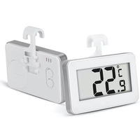 Termómetro para refrigerador, termómetro digital para nevera, termómetro para habitación, resistente al agua, pantalla LCD grande