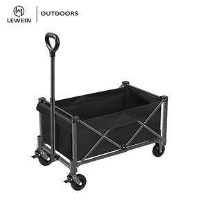 Diskon Besar Berat 120KG Kain Oxford Lipat Luar Ruangan Tangan Kereta Dorong Mobil Troli Lipat Kereta Dorong Di Atas Roda - Product Image 1