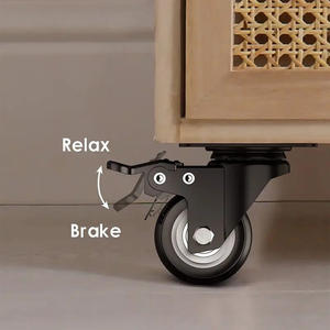 Ruedas giratorias pequeñas de PVC negro de 1,5 pulgadas, 2 pulgadas, 2,5 pulgadas, 40mm para polea de remolque - Product Image 5