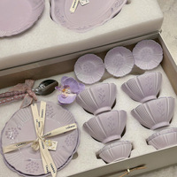 Service de table en céramique Royal Albert à motifs floraux violets, assiettes et bols en porcelaine fine pour la maison, les mariages et les cadeaux