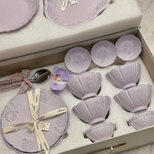 Juego de <span class=keywords><strong>Vajilla</strong></span> de Cerámica Floral Púrpura <span class=keywords><strong>Royal</strong></span> <span class=keywords><strong>Albert</strong></span>, Platos y Tazones de Porcelana Fina para el Hogar, Bodas y Regalos - Product Image 2