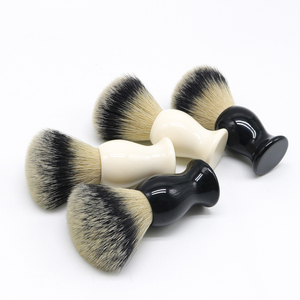 JDK, prix d'usine, brosse de rasage végétalienne 1 pièce, brosse moussante pour savon de barbier avec manche en acrylique de petite taille - Product Image 6