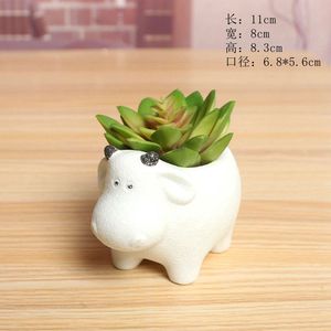 9 petits animaux en céramique chien chat cochon lapin oiseau Gost plante Pot de fleur en pot conteneur Mini jardinière - Product Image 5