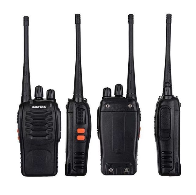 Portable BF-888S Handheld Two Way Radio, 16 Channels Long Distance Intercom,  Walkie Talkie for Construction Camping Hiking