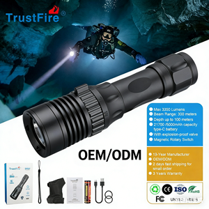 Lampe <span class=keywords><strong>de</strong></span> plongée TrustFire DF007 mains libres EDC 3350LM LED IP68 étanche rechargeable 21700 - Product Image 1