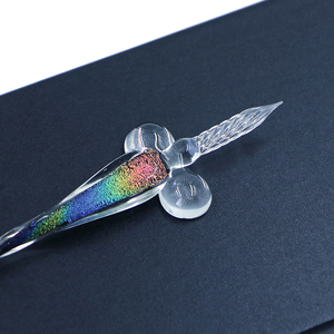 Juego de Plumas de Tinta Dicroicas de Cristal Arcoíris para Caligrafía y Firma, Estilo <span class=keywords><strong>Murano</strong></span>, Listo para Enviar - Product Image 6