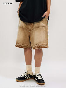 Shorts de Mezclilla Vintage de Alta Calidad, Personalizados, Estilo Bermuda, Corte Ancho, Corte Boot Cut para Hombre - Product Image 5