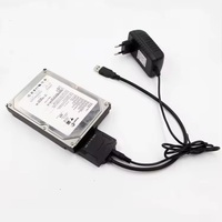 Adaptateur USB3.0 vers SATA 3.0 de 3,5 pouces, connecteur de disque dur 15 broches avec boîtier en plastique, compatible HDD SSD, garantie de 12 mois