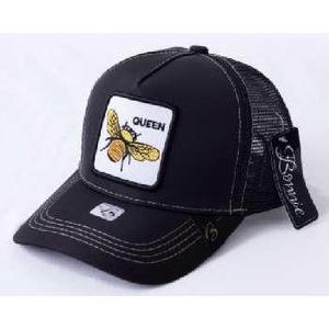 Gorra Trucker con Bordado de Abeja Reina, Ajustable, de Malla, Unisex, Casual, Diseño de 6 Paneles, para Primavera/Verano - Product Image 1