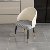 Chaise de salle à manger nordique en cuir, mobilier d'intérieur, vente en gros, chaises de salle à manger modernes de luxe pour restaurant et maison