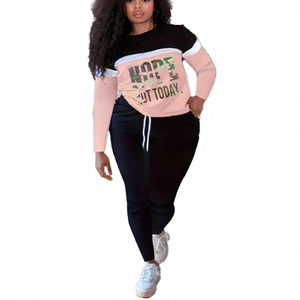Ensembles de survêtements pour femmes grande taille, vêtements de sport respirants, coupe-vent, en velours, pour l'entraînement, la remise en forme, la salle de sport, le jogging, la course à pied - Product Image 3