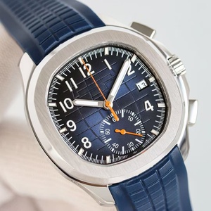 Luxurious Men's Blue Minimalist Fashion Sports <b>Watch</b> Mechanical Movement Stainless Steel <b>Case</b> Sapphire Crystal Dial Silicone - Product Image 1