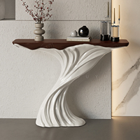 Console d'entrée moderne, élégante et luxueuse, murale, au design artistique, pour la maison ou l'hôtel