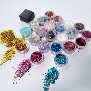 Grosir Glitter Kosmetik Jumlah Besar Longgar Kuku Perak Glitter Campuran Chunky Glitter Bubuk Label Pribadi - Product Image 2