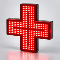 Panneau d'affichage LED en acrylique rouge personnalisé pour intérieur, enseigne lumineuse pour pharmacie, chiffres clignotants, logo LED, enseigne lumineuse