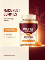 Gummies véganes à la racine de Maca OEM pour hommes et femmes - Soutien aux performances et à l'énergie, soutien immunitaire