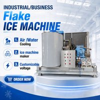 Machine à glace de 1 tonne pour les entreprises/l'industrie, machine à glace en flocons pour eau douce/eau salée |   Refroidissement par air, contrôle facile