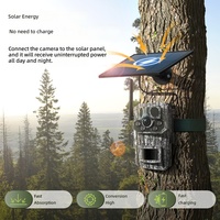 Caméra de chasse solaire 4G GPS Starlight Full-Color, étanche IP66, CMOS 12MP, objectif grand angle 125°