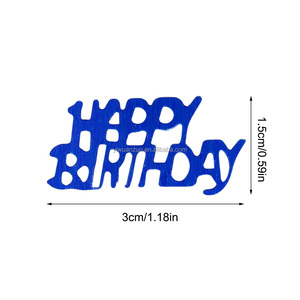 Confeti de fiesta de Feliz Cumpleaños de plástico de colores mezclados para decoraciones de fiestas de cumpleaños lentejuelas de cumpleaños - Product Image 2