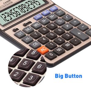 Calculadora de Escritorio Grande con Pantalla LCD FOSKA, Base Antideslizante, Alimentación Solar y por Batería para Uso Continuo y Computación Diaria - Product Image 3